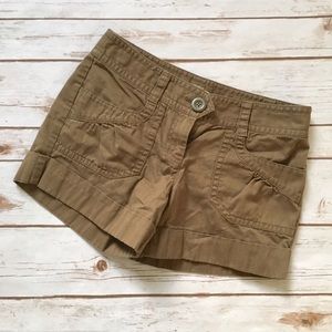 Ann Taylor LOFT dark khaki cargo shorts